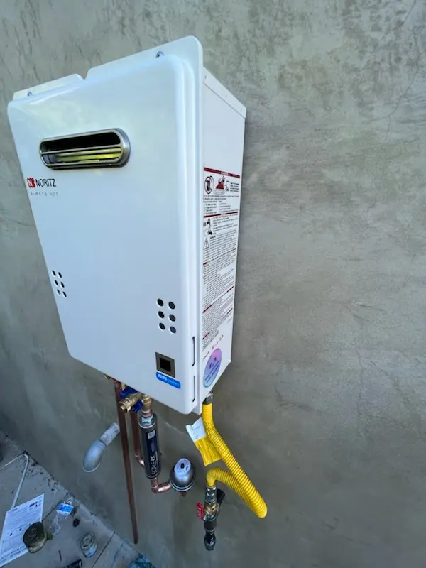 Tankless water heater installation for Charter Point homes